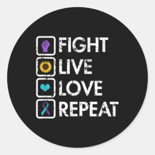 Puntkomma Wees hier morgen Suicide bewustzijn voor Ronde Sticker