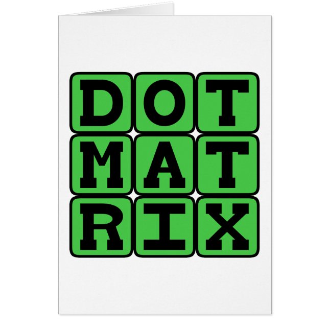 Puntmatrix, patroonarray (Voorkant)
