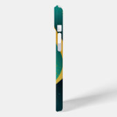 Puntpatronen in golvende lijnen op zwart Case-Mate iPhone case (Achterkant / Links)