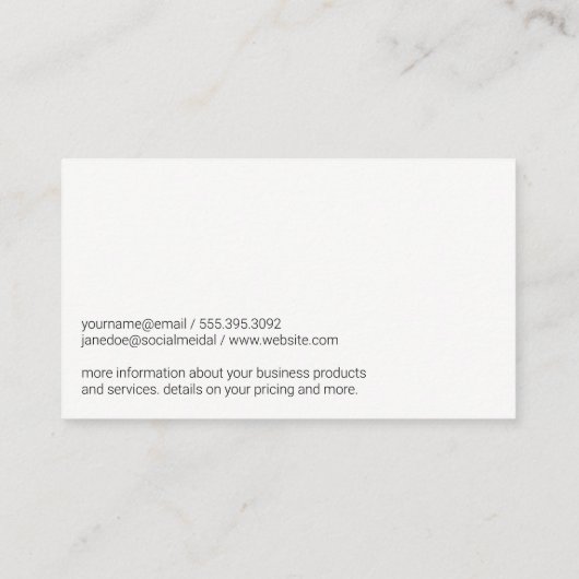 puntpatroon | leer visitekaartje (Achterkant)