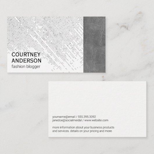 puntpatroon | leer visitekaartje (Voorkant / Achterkant)