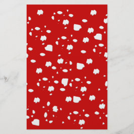 puntpatroon met rode paddestoeltje