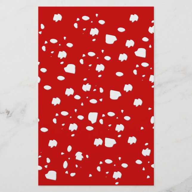 puntpatroon met rode paddestoeltje (Voorkant)