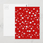 puntpatroon met rode paddestoeltje briefkaart (Voorkant / Achterkant)