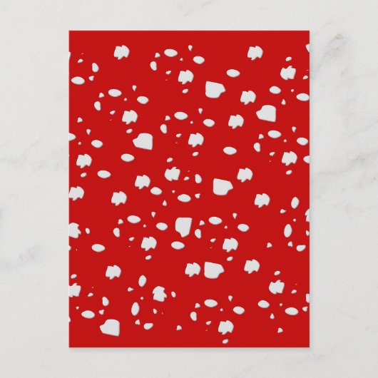 puntpatroon met rode paddestoeltje briefkaart (Voorkant)