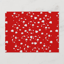 puntpatroon met rode paddestoeltje briefkaart