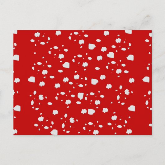 puntpatroon met rode paddestoeltje briefkaart (Voorkant)