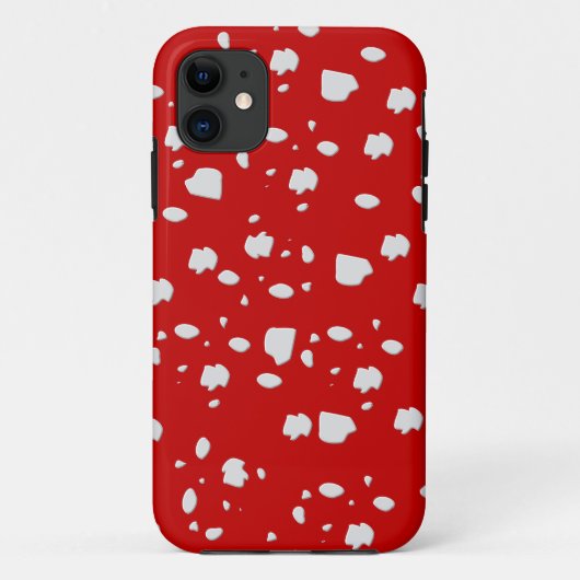 puntpatroon met rode paddestoeltje Case-Mate iPhone case (Achterkant)