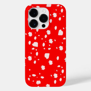 puntpatroon met rode paddestoeltje Case-Mate iPhone 14 pro hoesje