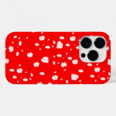 puntpatroon met rode paddestoeltje Case-Mate iPhone case (Achterkant (horizontaal))