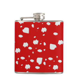 puntpatroon met rode paddestoeltje heupfles