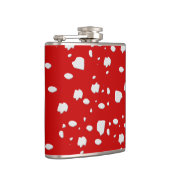 puntpatroon met rode paddestoeltje heupfles (Rechts)