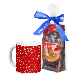 puntpatroon met rode paddestoeltje koffiemok