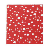 puntpatroon met rode paddestoeltje notitieblok (Voorkant)