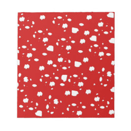 puntpatroon met rode paddestoeltje notitieblok