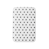 Puntpatroon zwart-wit badmat (Voorkant Verticaal)