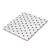 Puntpatroon zwart-wit tegeltje (Zijkant)