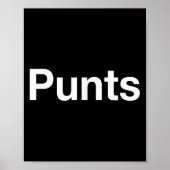 Punts Funny Shirt, Punts Funny Saying Quote Shirt, Poster (Voorkant)