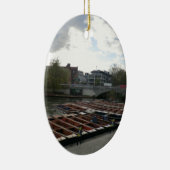 Punts on the River Cam in Cambridge Keramisch Ornament (Rechts)