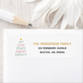 Punttypografie Kerstvakantie retouradres Etiket (Insitu)