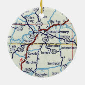 Punxsutawney Map Keramisch Ornament (Achterkant)