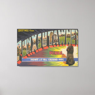 Punxsutawney, Pennsylvania (Groundhog) Canvas Afdruk