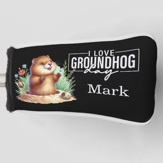 Punxsutawney Phil Groundhog Day Golfheadcover (Voorkant)