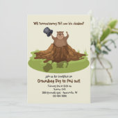 Punxsutawney Phil Groundhog Day Uitnodiging (Staand voorkant)
