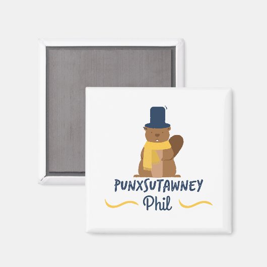Punxsutawney Phil // Nieuwigheid Groundhog Day Magneet (Voorkant / Achterkant)