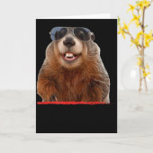 Punxsutawney Woodchuck Lovers &amp; Groundhog Fans Kaart (Gele Bloem)