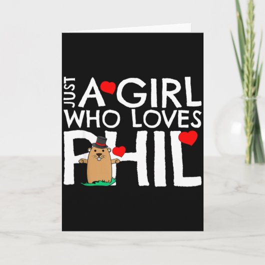 Punxsy Phils Cute Groundhog Day February 2 Design  Kaart (Voorkant)