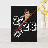 Punxsy Phils Cute Groundhog Day February 2nd 2026  Kaart (Gele Bloem)