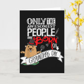 Punxsy Phils Cute Groundhog Day February 2nd Birth Kaart (Gele Bloem)