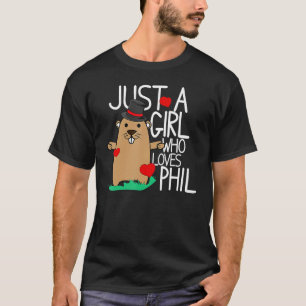 Punxsy Phil's Cute Groundhog Day Holiday Design of T-shirt