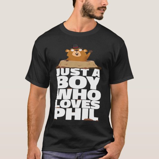 Punxsy Phil's Cute Groundhog Day Holiday Idea for  T-shirt (Voorkant)