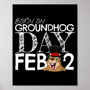 Punxsy Phils Groundhog Day 2 februari Jongens Meis Poster