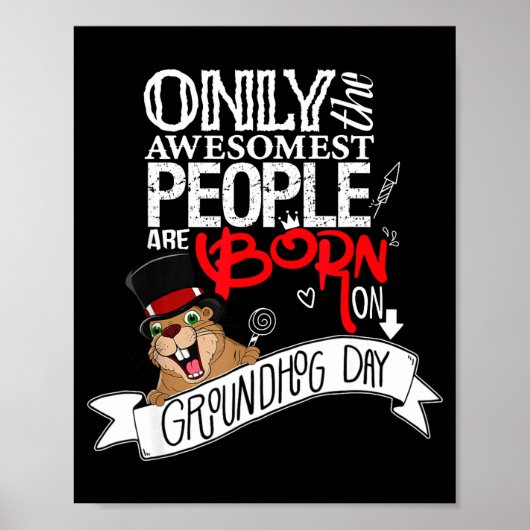Punxsy Phils Groundhog Day 2 februari Verjaardag C Poster (Voorkant)