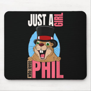 Punxsy Phils Schattig Groundhog Day Vakantieontwer Muismat