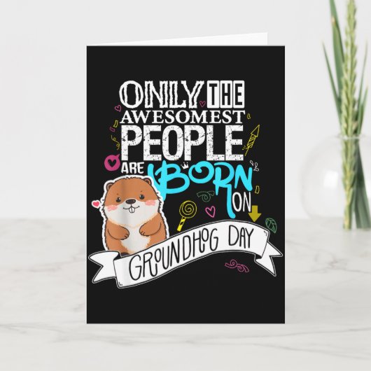 Punxsy Phils Schattige Groundhog Day 2 februari Ve Kaart (Voorkant)