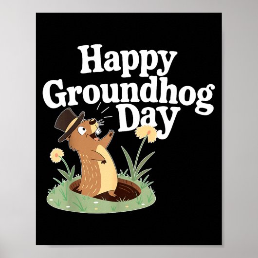 Punxy Phils Cute Groundhog Day Costume February 2n Poster (Voorkant)