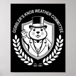 Punxy Phils Groundhog Day-kostuum 2 februari Wea Poster