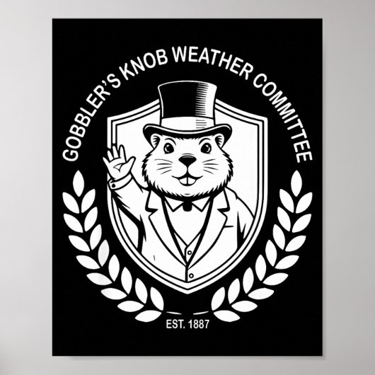 Punxy Phils Groundhog Day-kostuum 2 februari Wea Poster (Voorkant)