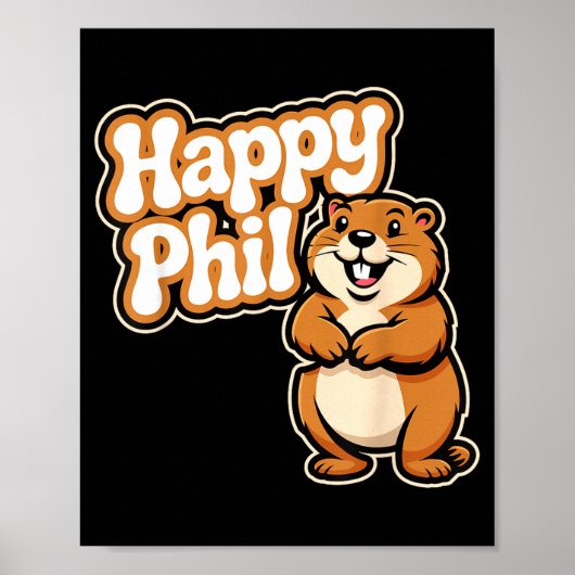 Punxy Phils Mooie Groundhog Dag Kostuum 2 Februari Poster (Voorkant)