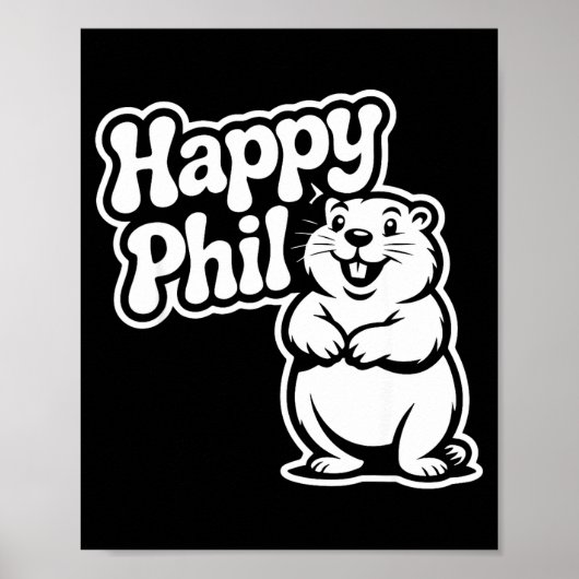 Punxy Phils Mooie Groundhog Day Kostuum 2 februari Poster (Voorkant)