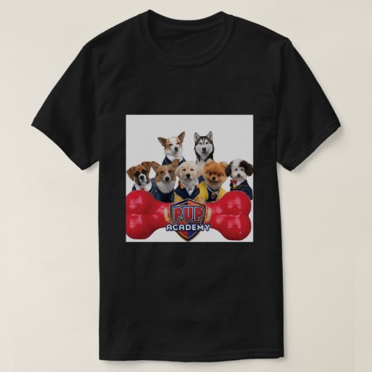 Pup Academy Show Wenskaart T-shirt (Design voorkant)