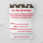 PUP BIRTHDAY PARTY WENSKAART KAART (Binnen)