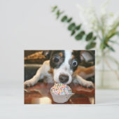 Pup Cake Postcard Briefkaart (Staand voorkant)