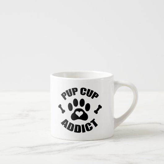 Pup Cup Addict Paw Print Espresso Kop (Rechts)