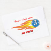 Pup Cup Classic_Team "Dog's Name"_Pit Crew custom Ovale Sticker (Envelop)