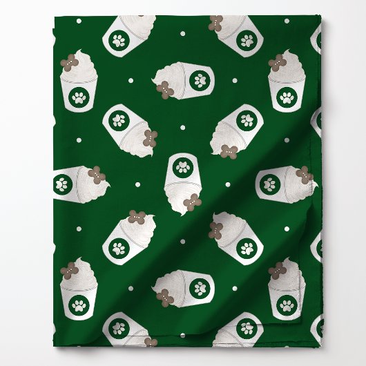 Pup Cups Stippen op Groen Stof